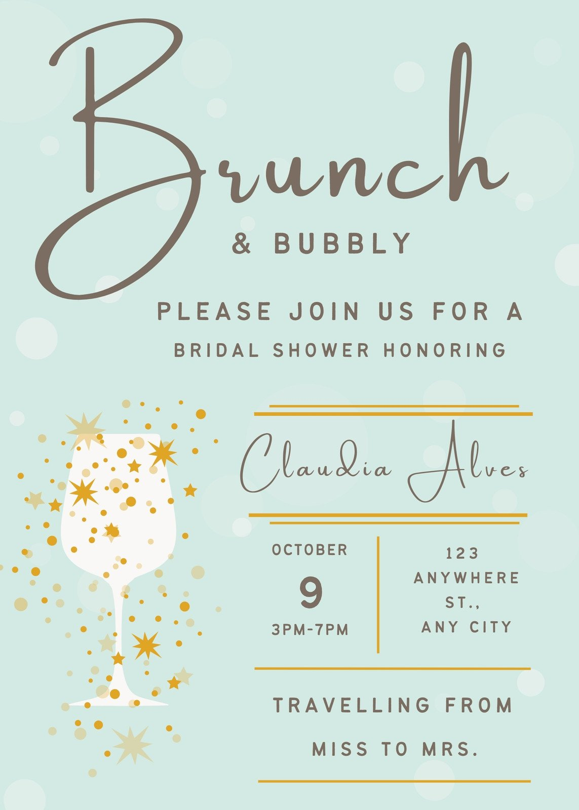 Free Custom Printable Bridal Shower Invitation Templates | Canva regarding Free Printable Beach Theme Bridal Shower Invitations