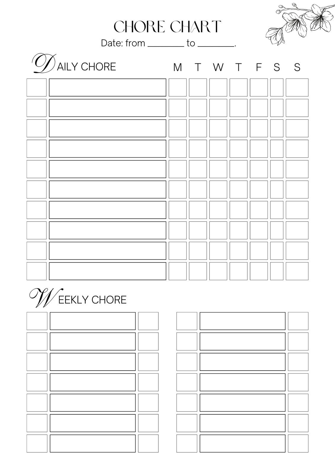 Free Customizable Chore Chart Templates To Print | Canva pertaining to Charts Free Printable