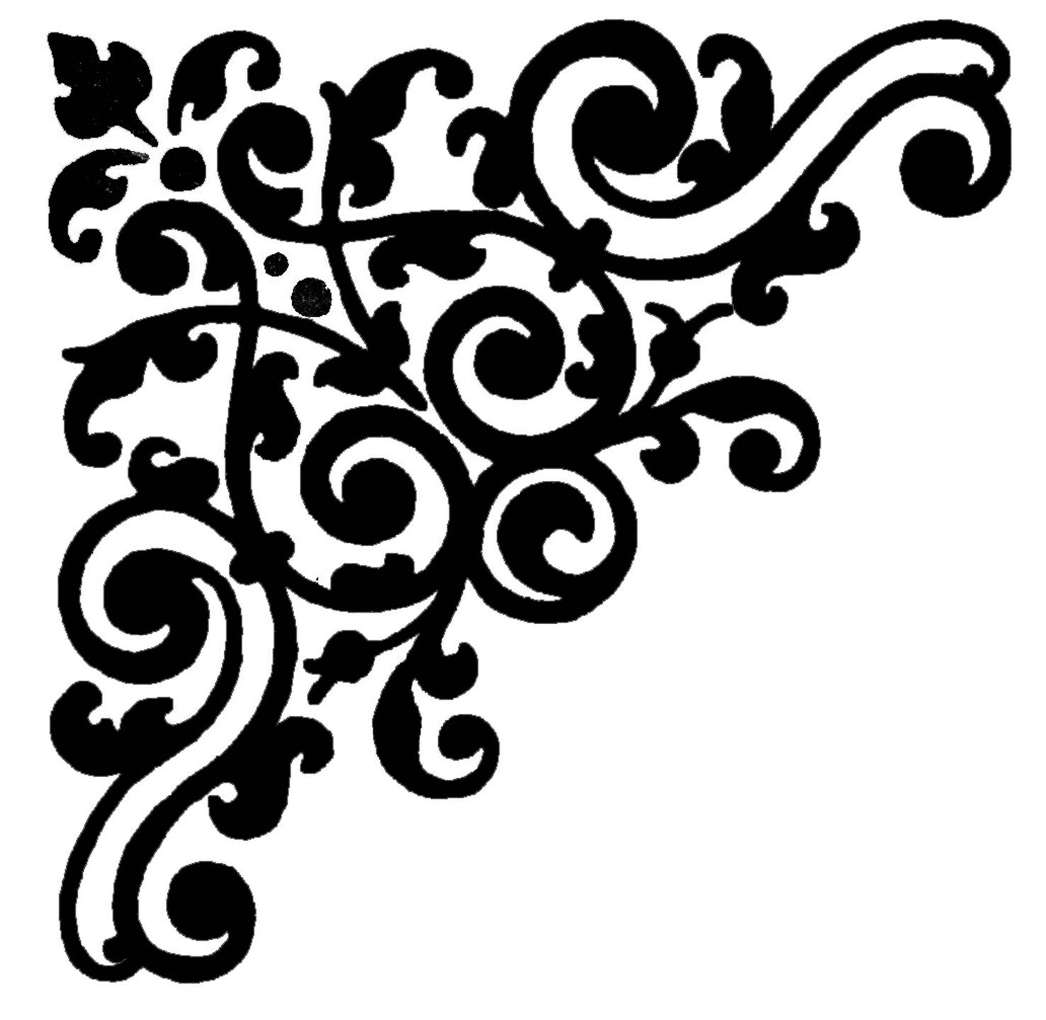 Free Damask Clipart | Damask Stencil, Damask Wall Stencils with Damask Stencil Printable Free