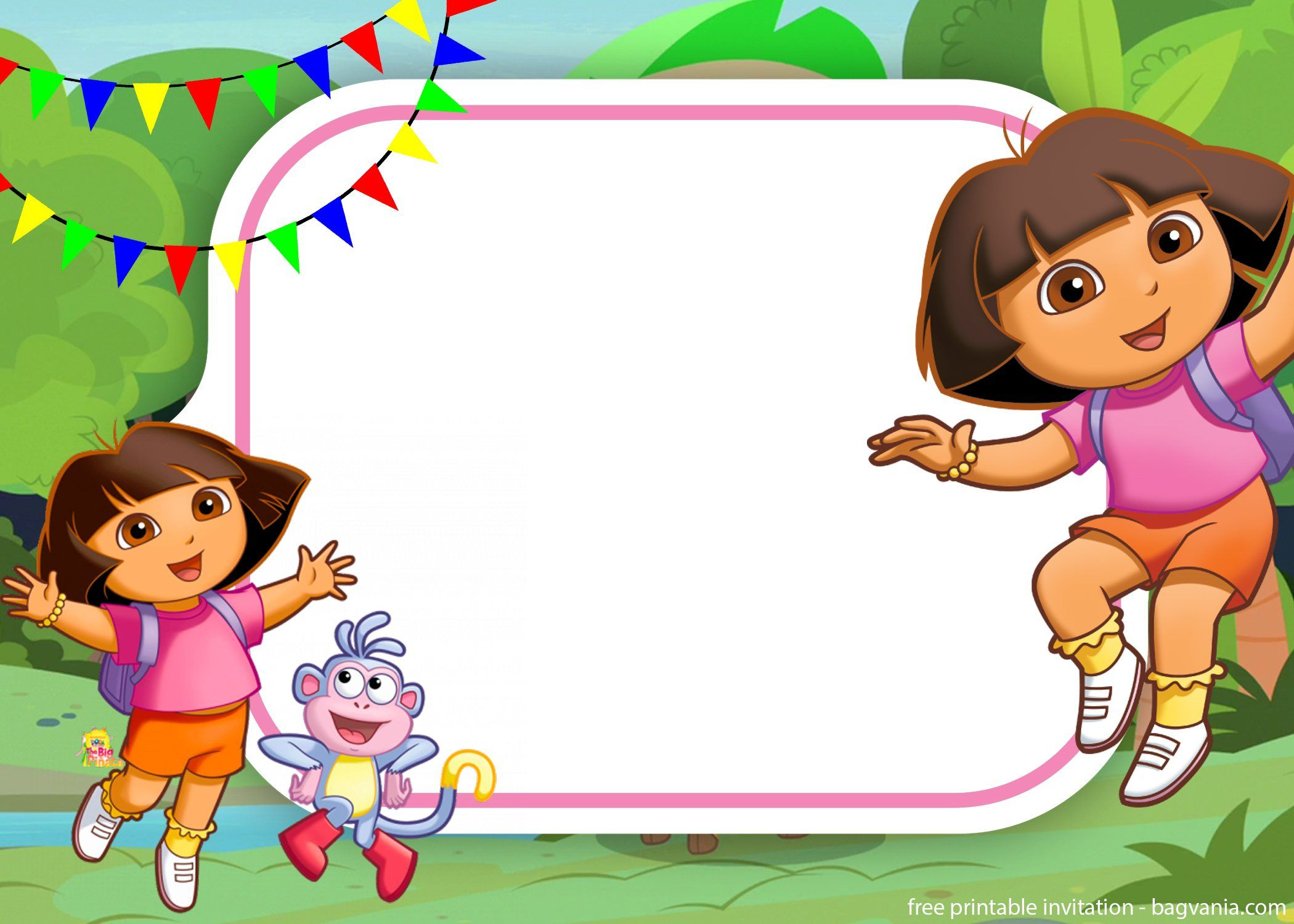 Free Dora The Explorer Invitation For Your Little Explorers | Free inside Dora the Explorer Free Printable Invitations