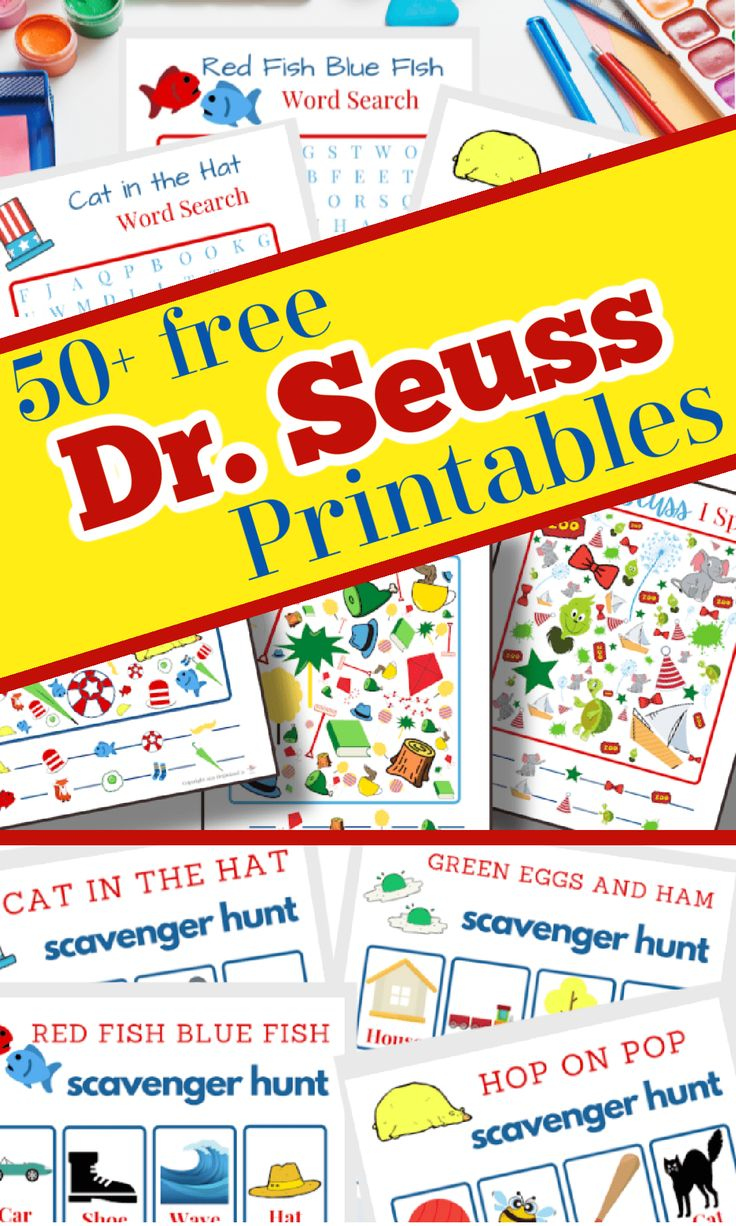 Free Dr. Seuss Printables For Fun And Learning pertaining to Dr Seuss Free Printables