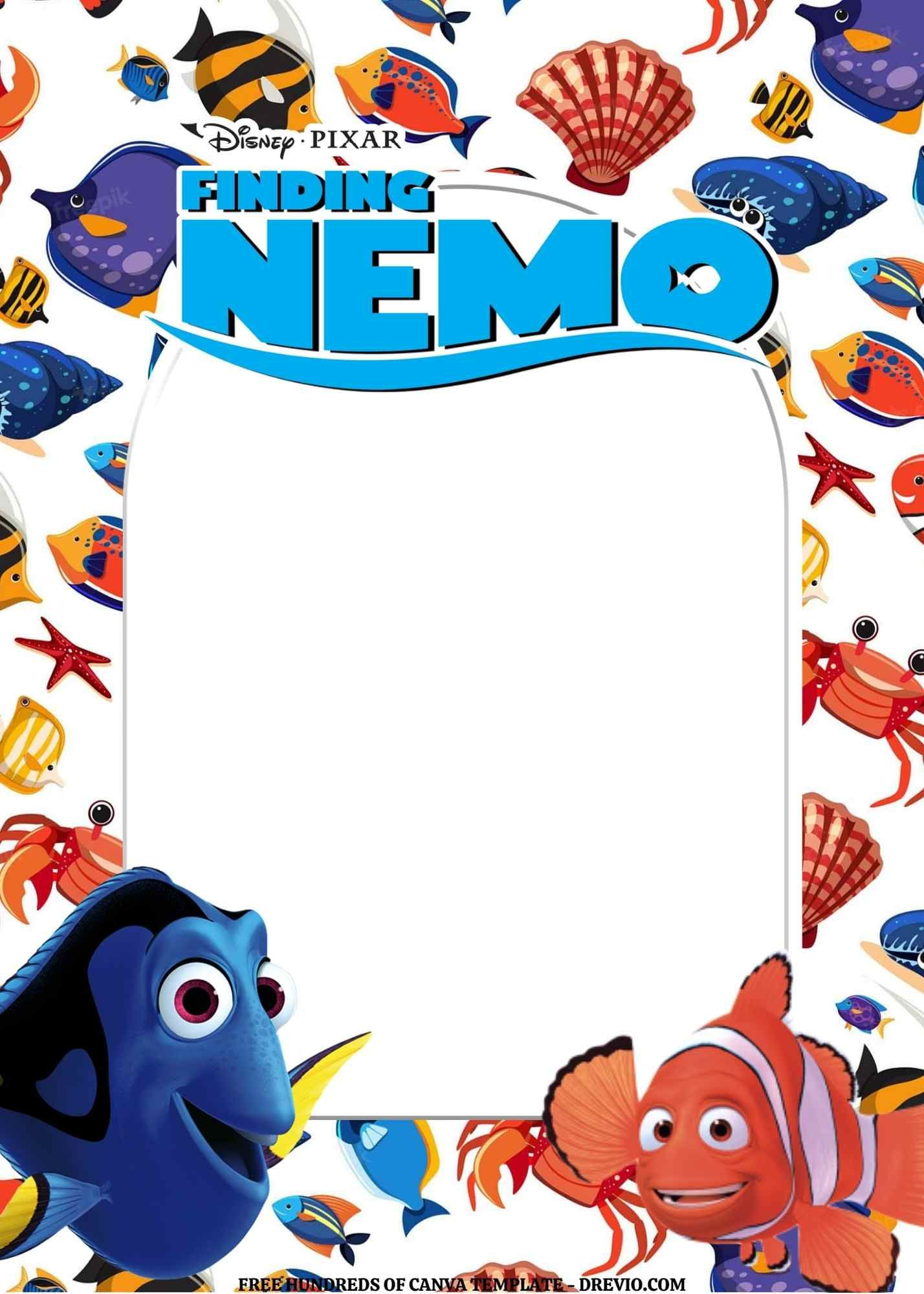 Free Editable – 20 Finding Nemo Canva Templates | Finding Nemo inside Free Nemo Printables