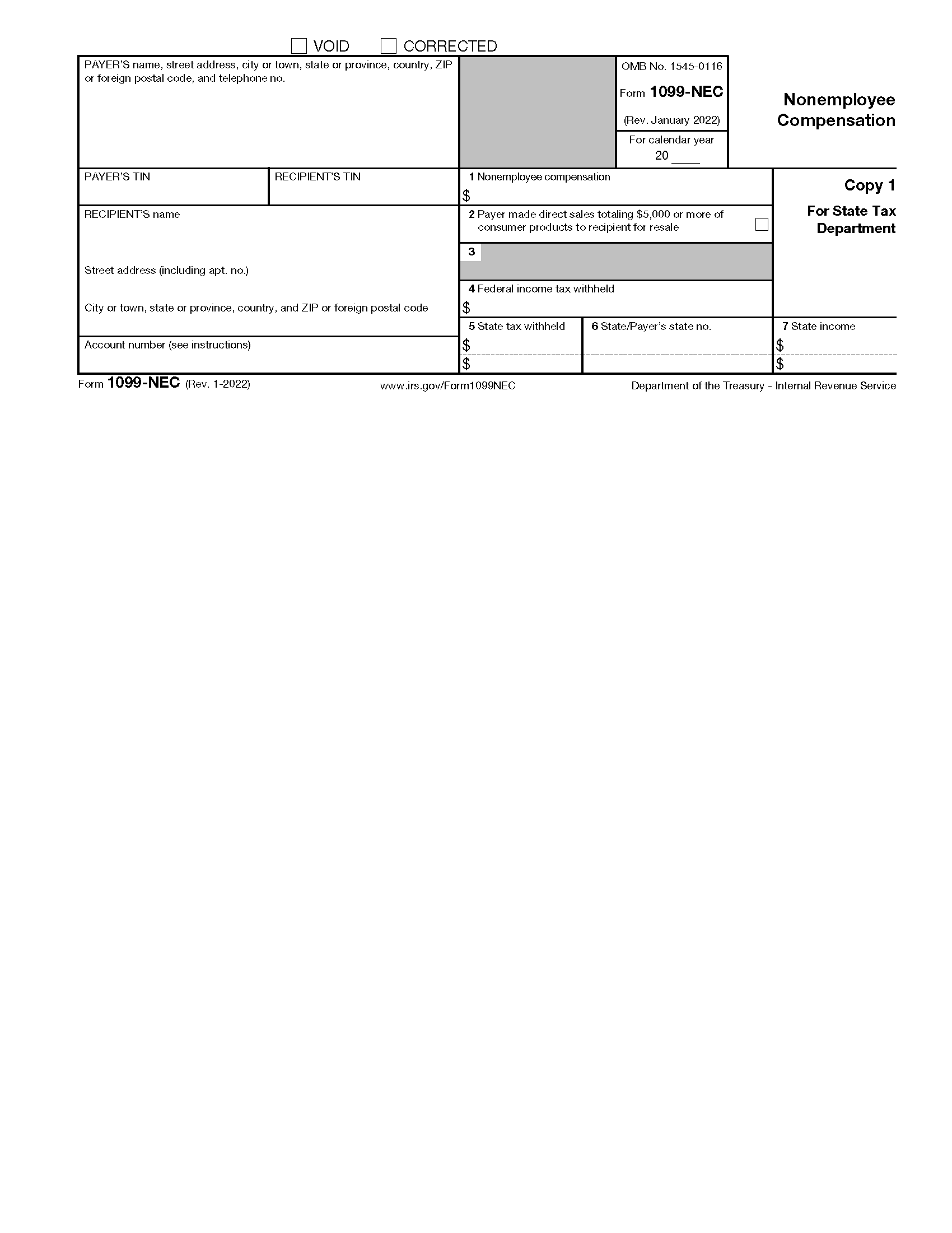 Free Irs 1099 Form - Pdf – Eforms regarding Free Printable 1099 Form