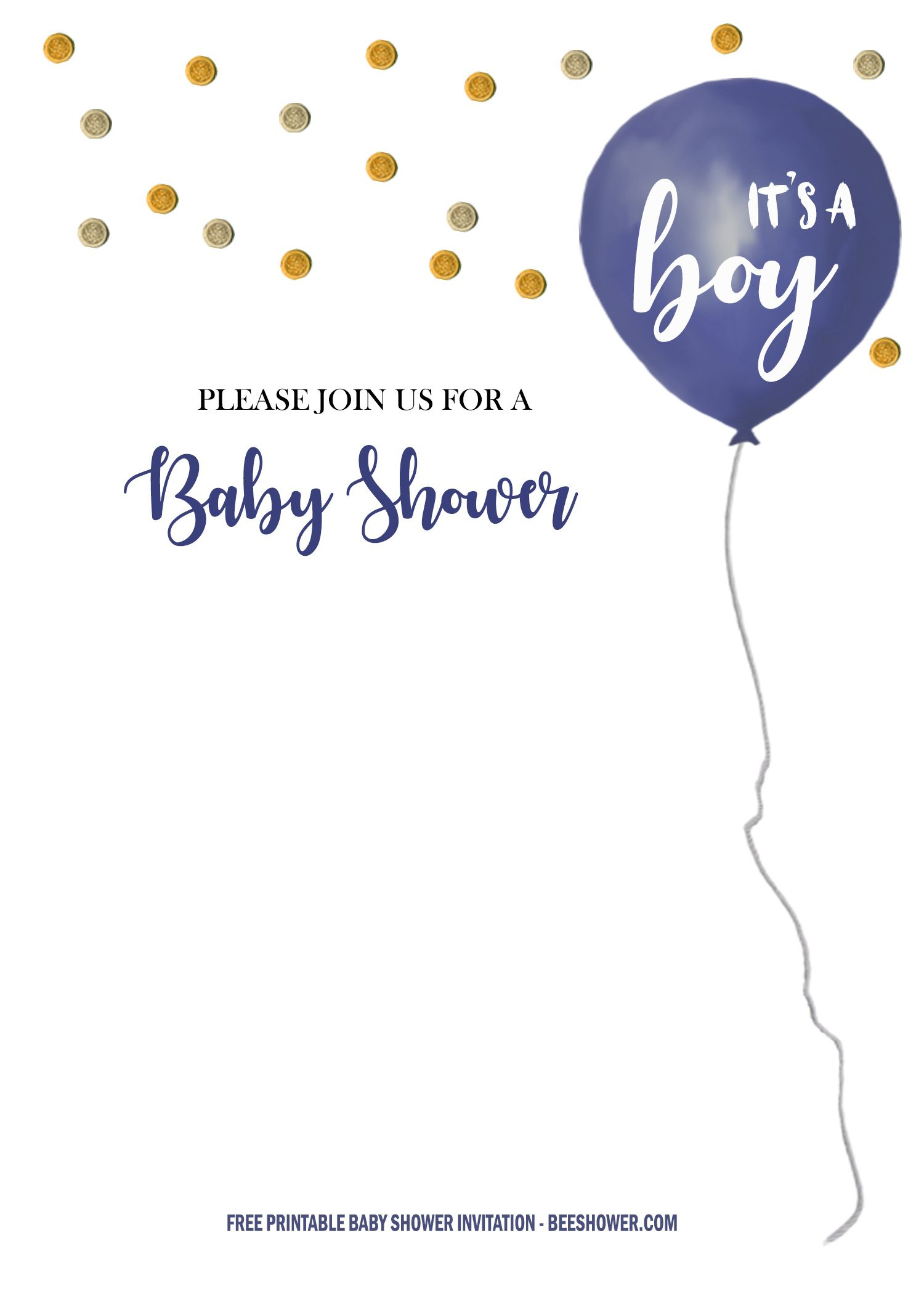 Free It&amp;#039;S A Boy Baby Shower Invitation Templates | Beeshower inside Free Printable Baby Shower Invitations for Boys