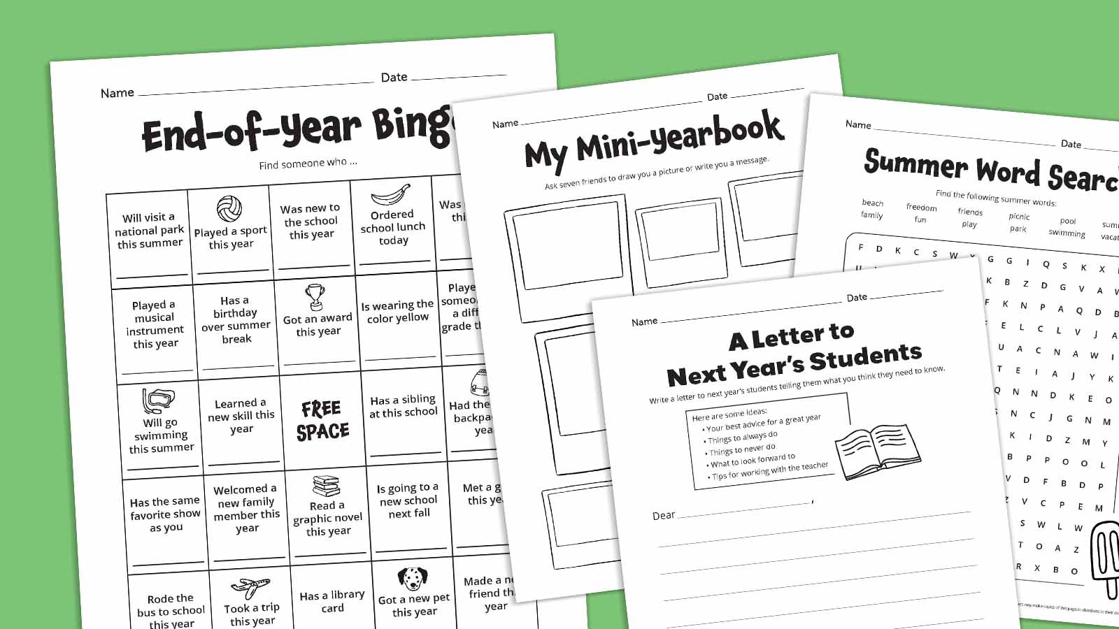 Free Last-Day-Of-School Printables for Free End Of School Year Printables