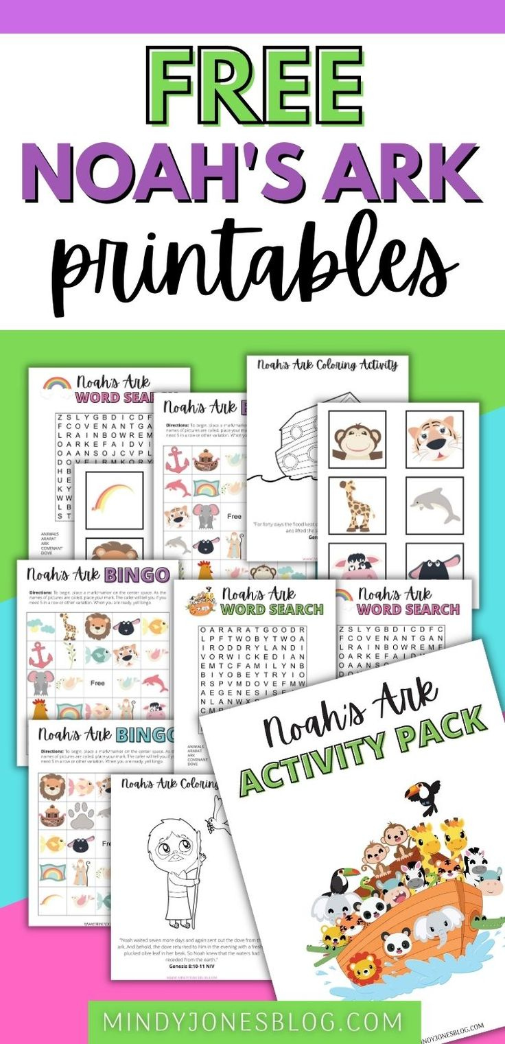 Free Noah&amp;#039;S Ark Printables For Kids | Bible Lessons For Kids for Free Noah&amp;#039;S Ark Printables