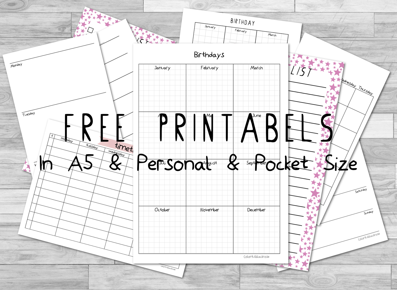 Free Planner Printables For Your Filofax / Kikki K / Websters in Free Filofax Printables