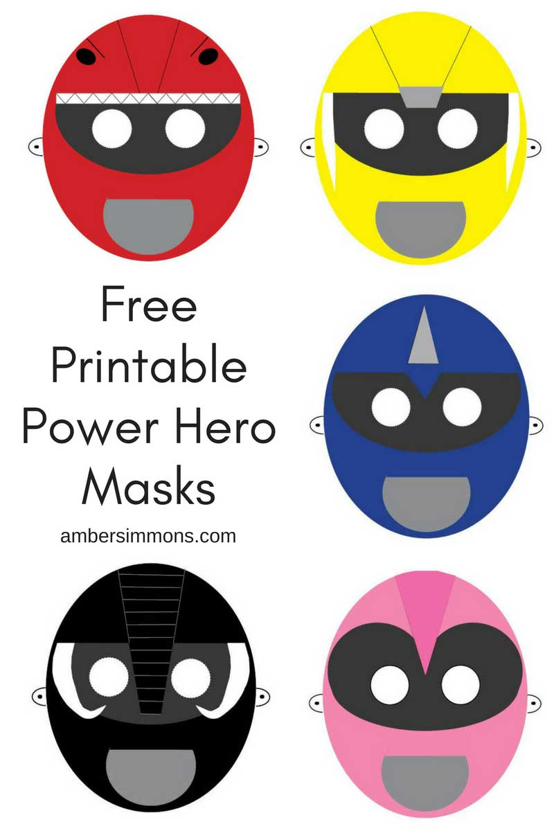 Free Power Ranger Hero Printable Masks - Amber Simmons pertaining to Free Power Ranger Printables