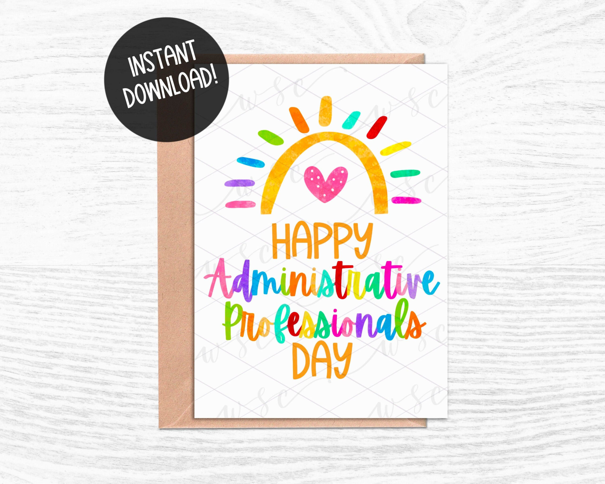 Free Printable Administrative Professionals Day Cards in Administrative Professionals Cards Printable Free