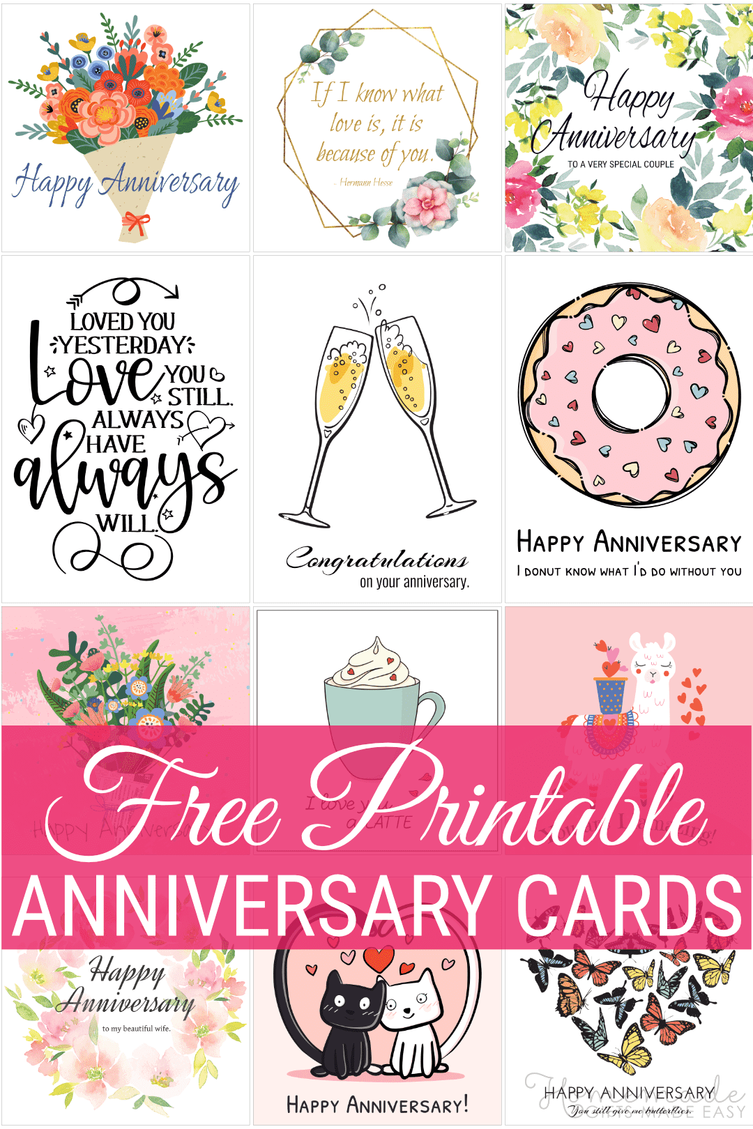 Free Printable Anniversary Cards with Free Anniversary Printables