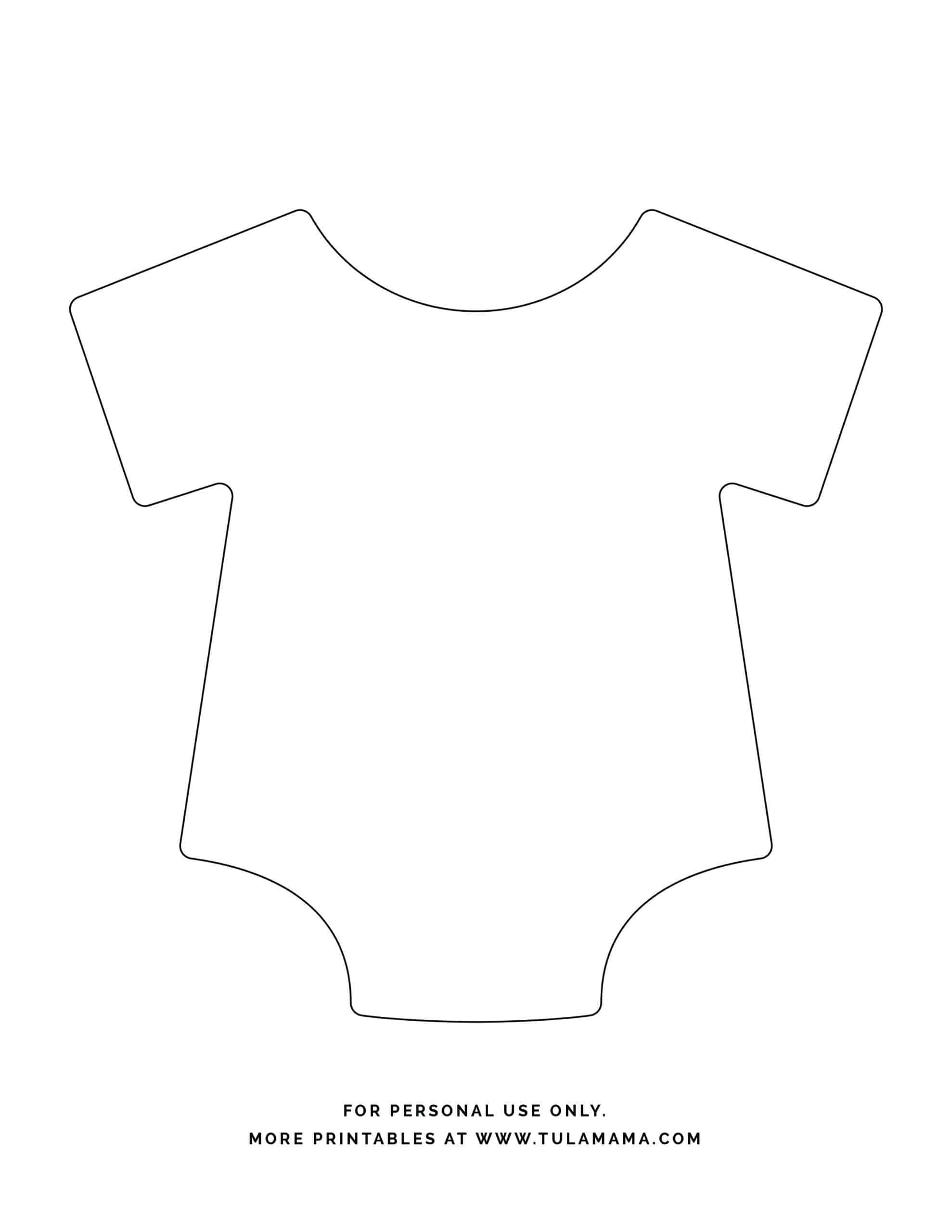 Free Printable Baby Onesie Template For Baby Shower Decorations intended for Free Printable Baby Onesie Template