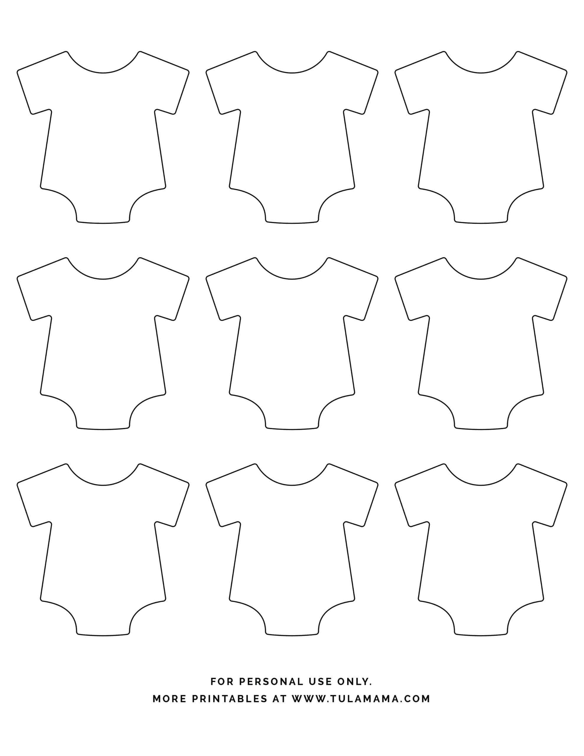 Free Printable Baby Onesie Template For Baby Shower Decorations within Free Printable Baby Onesie Template