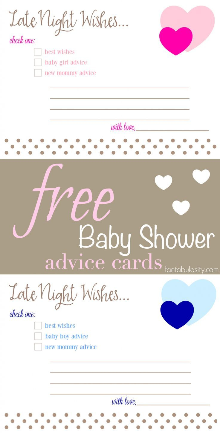 Free Printable Baby Shower Advice &amp;amp; Best Wishes Cards | Baby with Free Printable Baby Shower Advice Cards