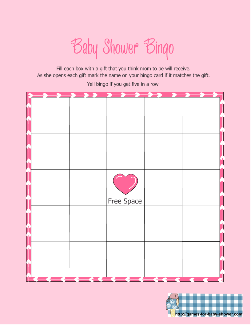 Free Printable Baby Shower Gift Bingo Game throughout Free Printable Baby Shower Bingo Blank Cards