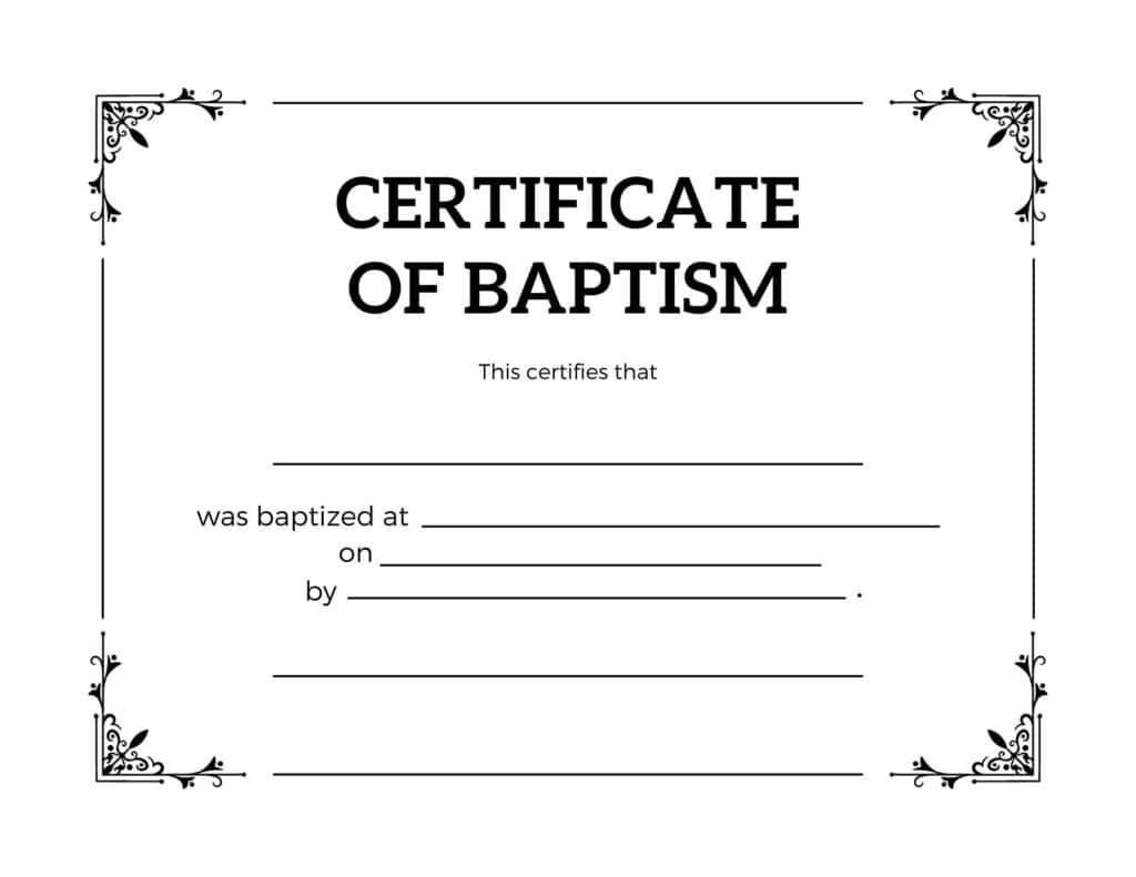 Free Printable Baptism Certificates Pdf &amp;amp; Canva Template with regard to Free Printable Baptism Certificate