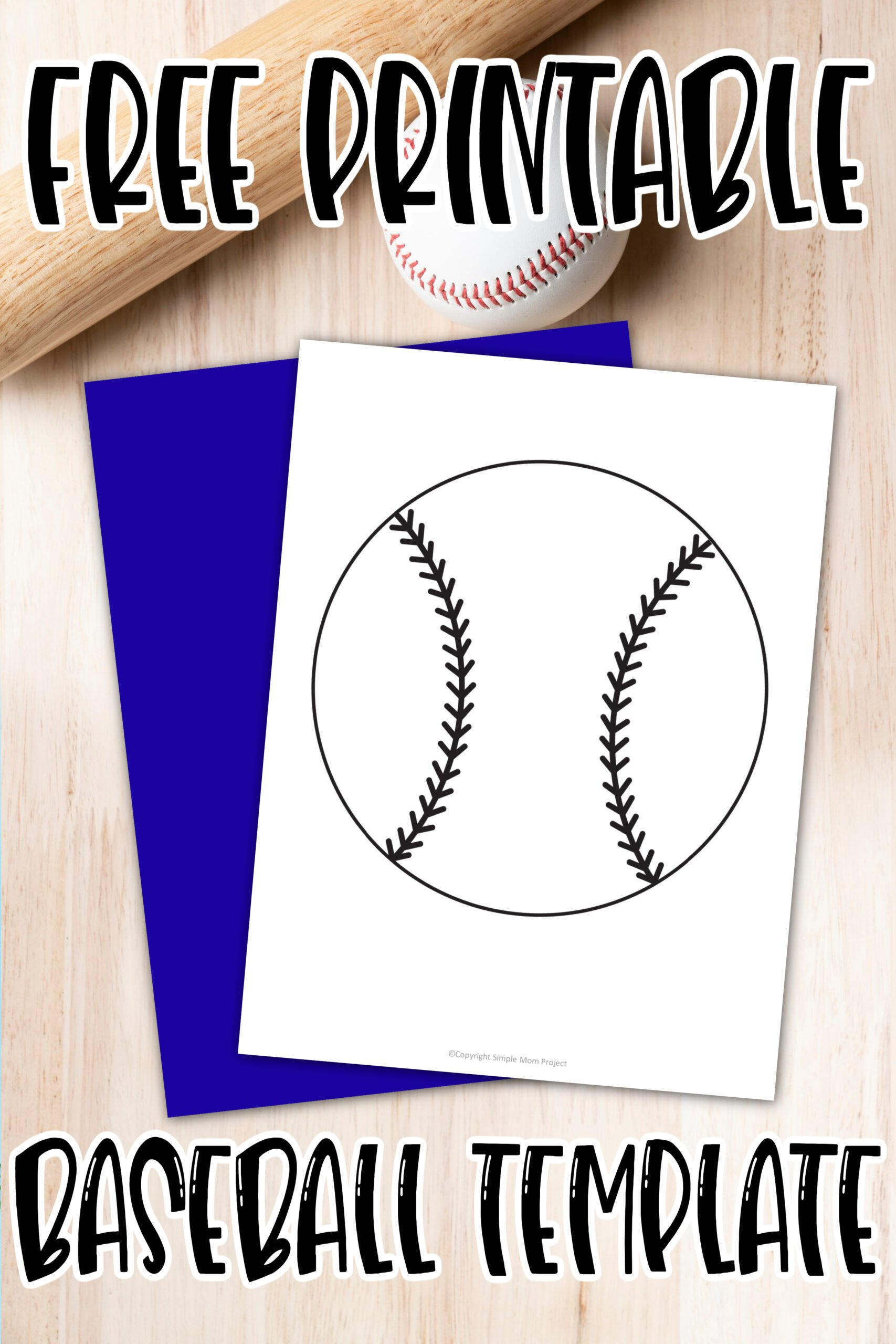 Free Printable Baseball Template – Simple Mom Project regarding Free Baseball Printables