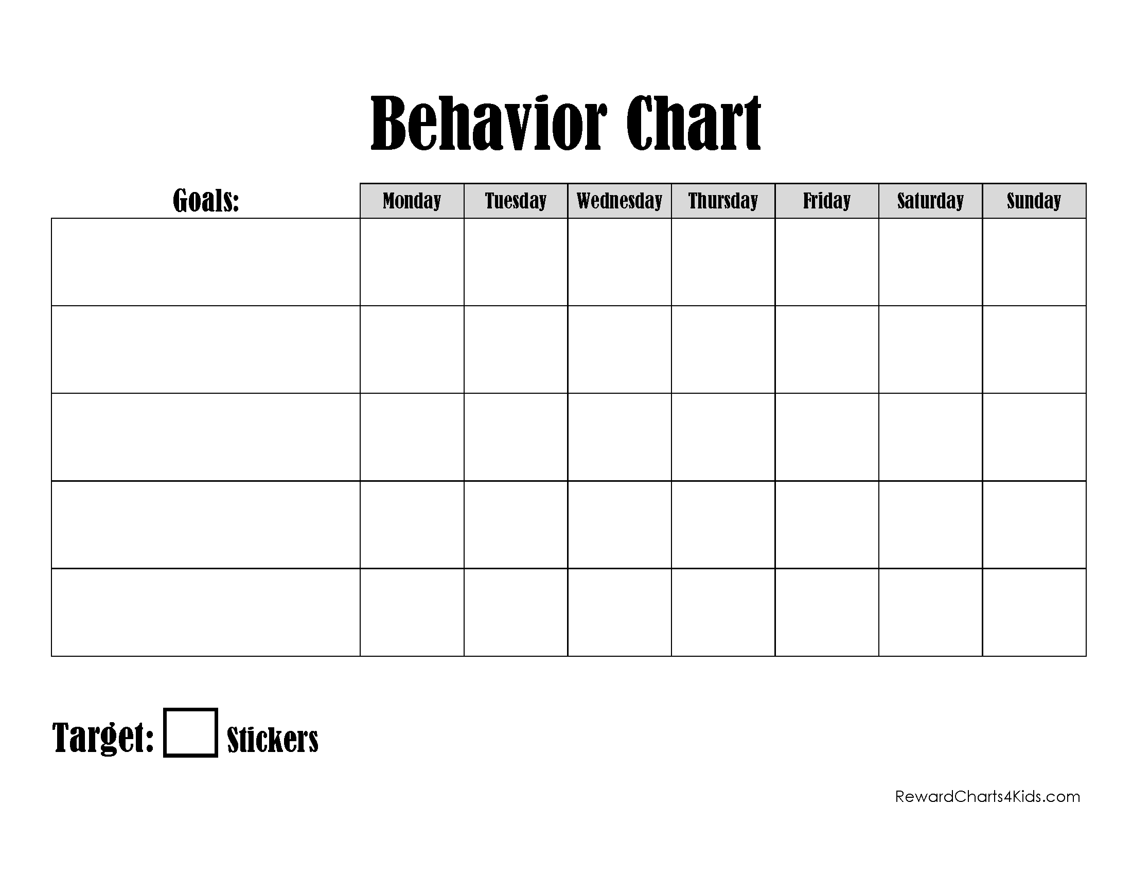 Free Printable Behavior Charts | Customize Online | Hundreds Of Charts inside Free Printable Behavior Charts