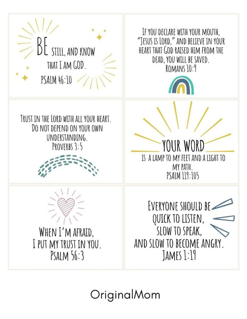 Free Printable Bible Verses For Kids for Free Printable Bible Verses for Children