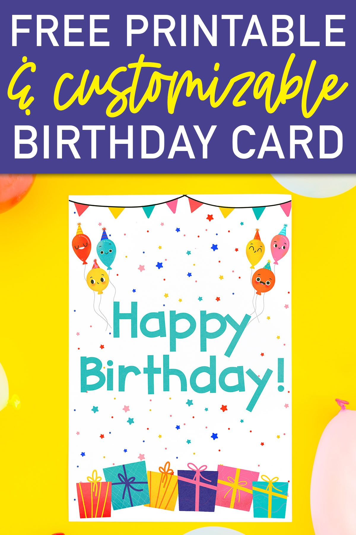 Free Printable Birthday Card - Add A Custom Name | Free Printable inside Customized Birthday Cards Free Printable