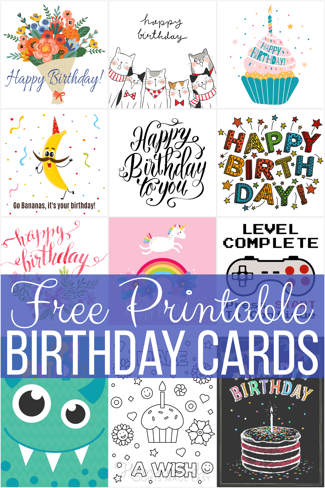 Free Printable Birthday Cards For Everyone intended for Free Printable Birthday Cards