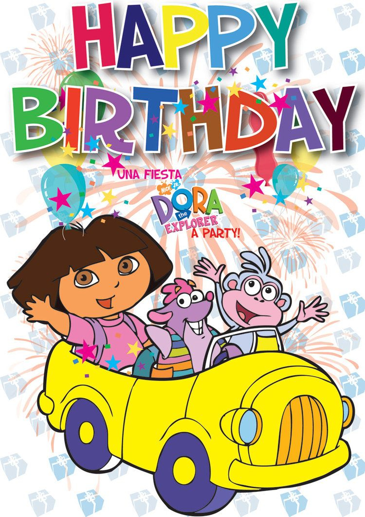 Free Printable Birthday Cards, Happy Birthday Printable, Birthday throughout Dora Birthday Cards Free Printable