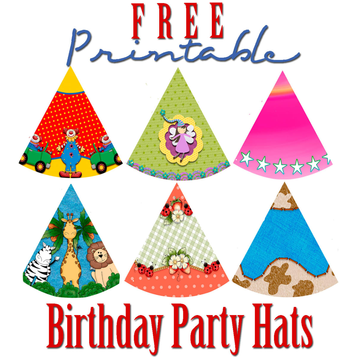 Free Printable Birthday Party Hats - Hubpages with Free Printable Birthday Party Hats