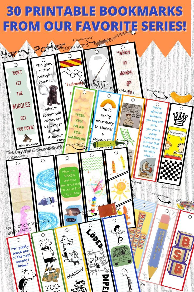 Free Printable Bookmarks From Our Favorite Children&amp;#039;S Book Series throughout Free Printable Baby Bookmarks