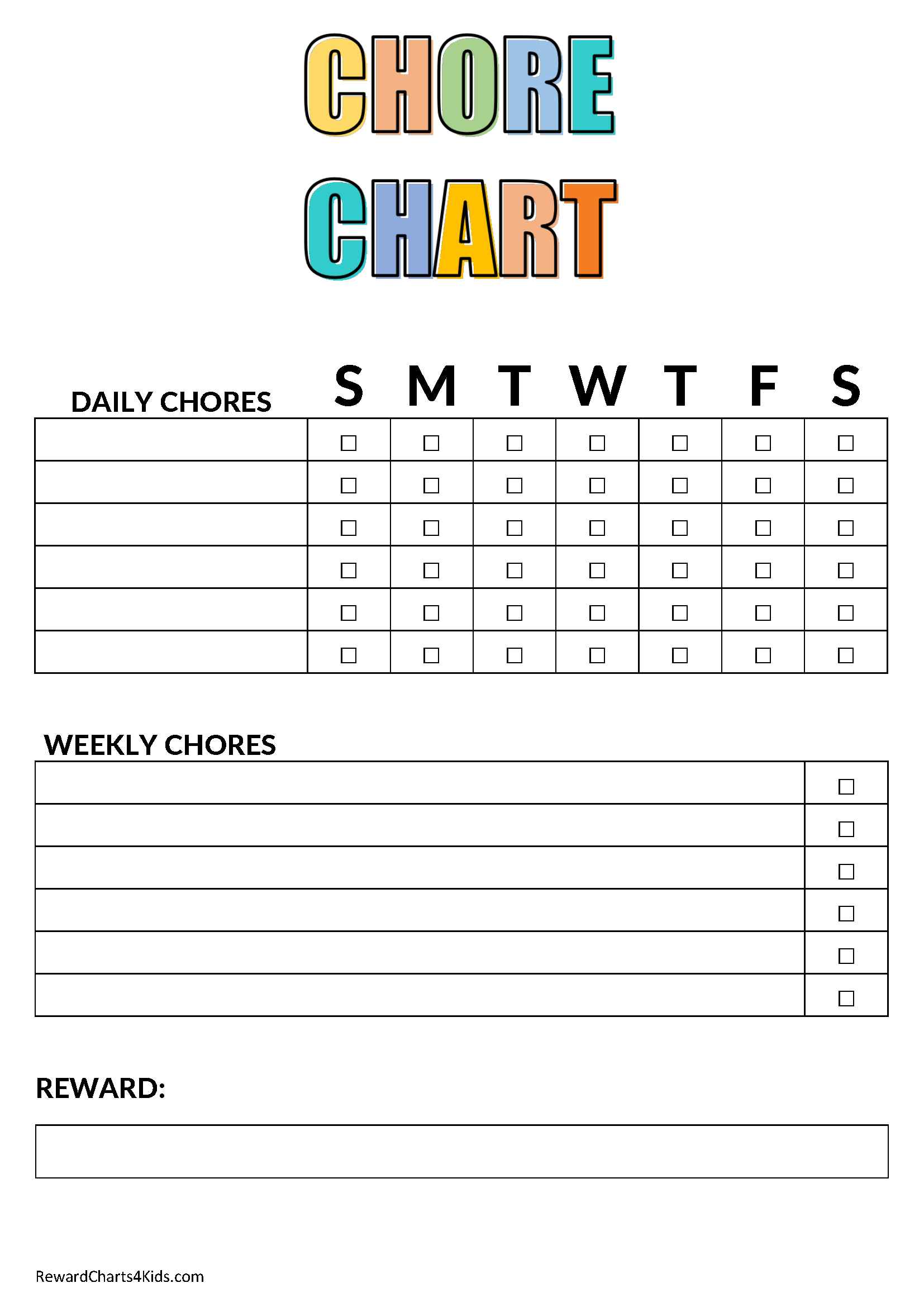 Free Printable Chore Chart For Kids | Customize Online &amp;amp; Print At Home intended for Free Editable Printable Chore Charts