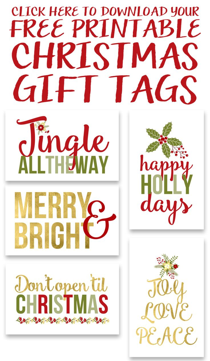 Free Printable Christmas Gift Tags | Free Printable Christmas Gift intended for Diy Christmas Gift Tags Free Printable