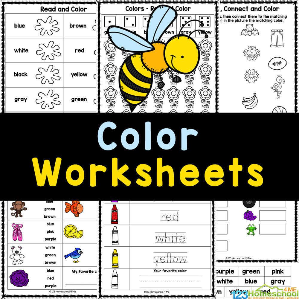 Free Printable Color Worksheets For Kids inside Colors Worksheets for Preschoolers Free Printables