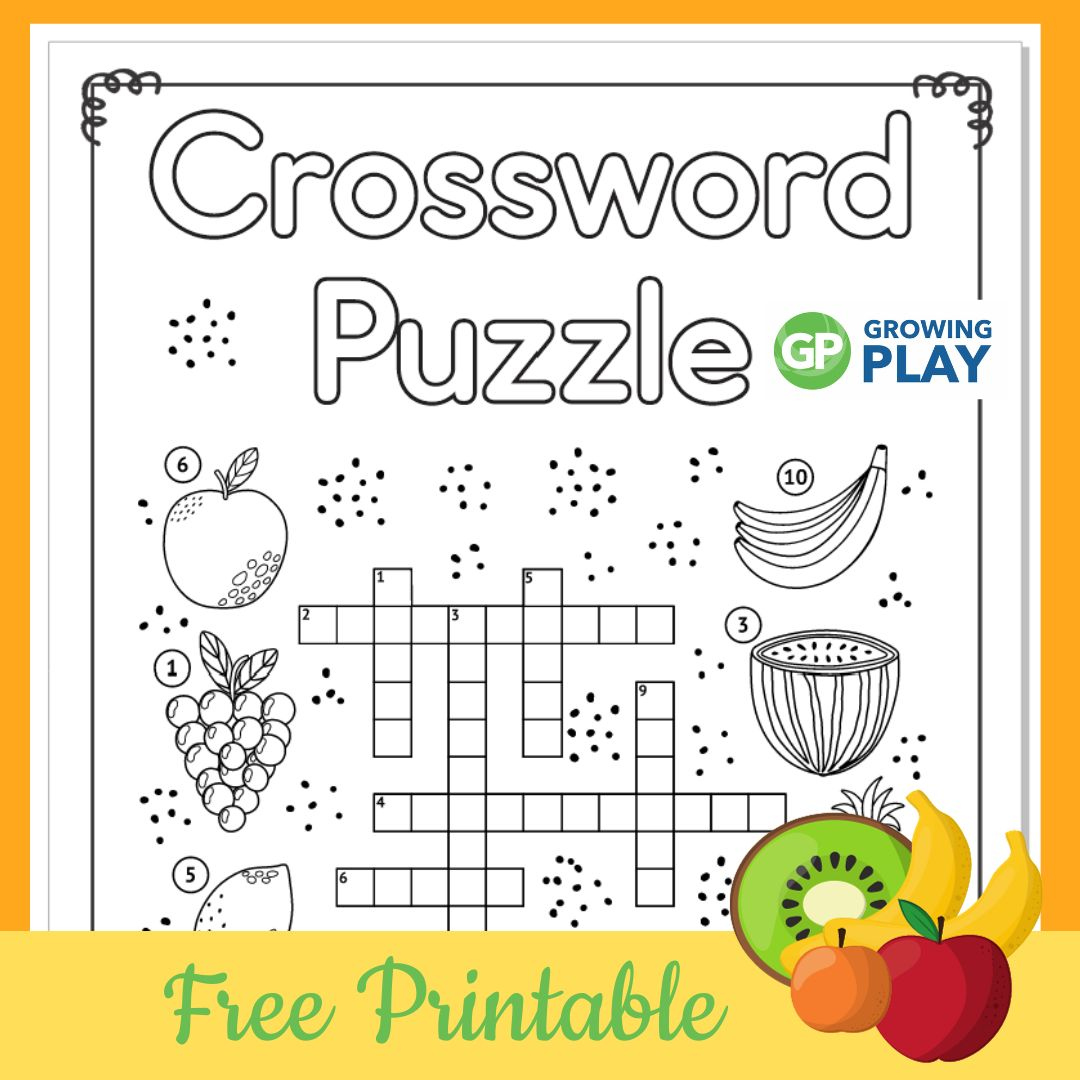 Free Printable Crossword Puzzles For Kids - Growing Play regarding Free Easy Printable Crossword Puzzles For Kids