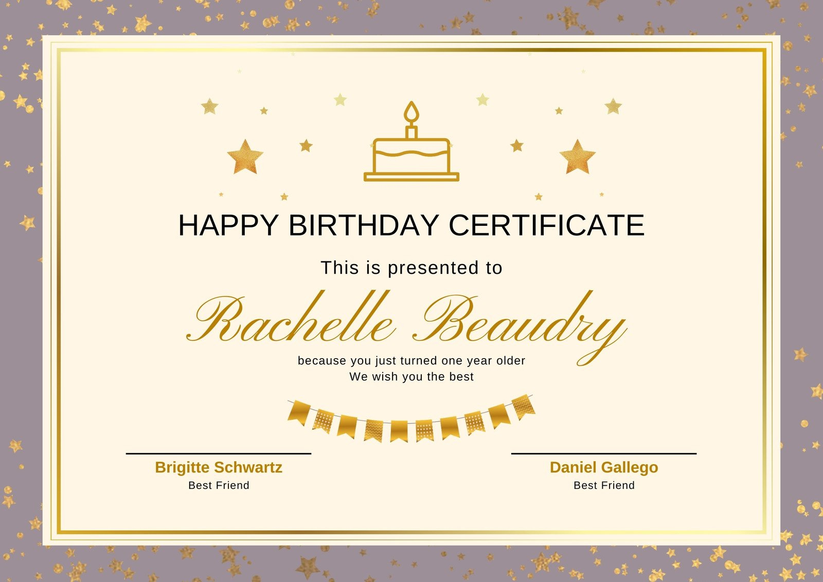 Free Printable, Customizable Birthday Certificate Templates | Canva with regard to Customized Birthday Cards Free Printable