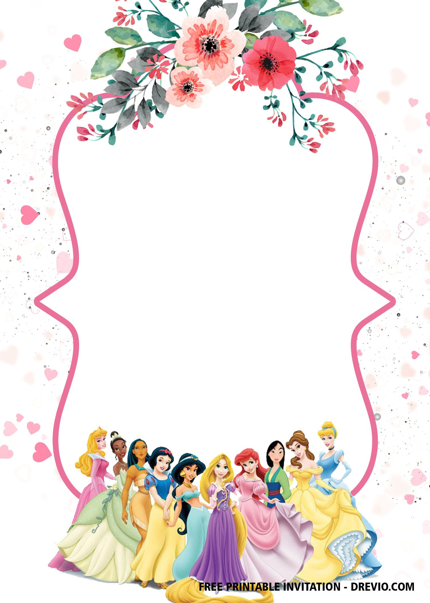 Free Printable Disney Princesses Invitation Templates | Princess regarding Disney Princess Free Printable Invitations