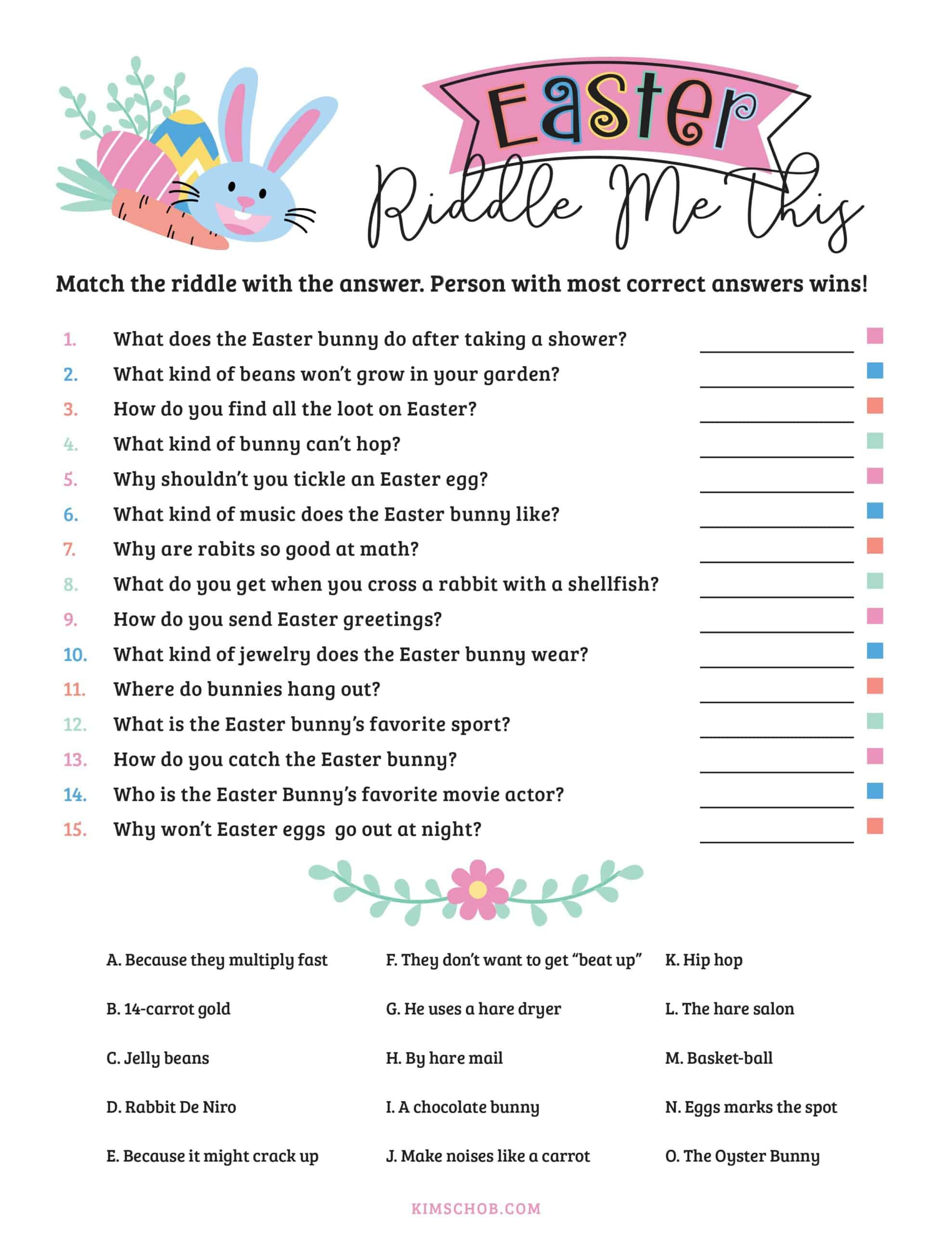 Free Printable Easter Games - Kim Schob pertaining to Easter Games For Adults Printable Free