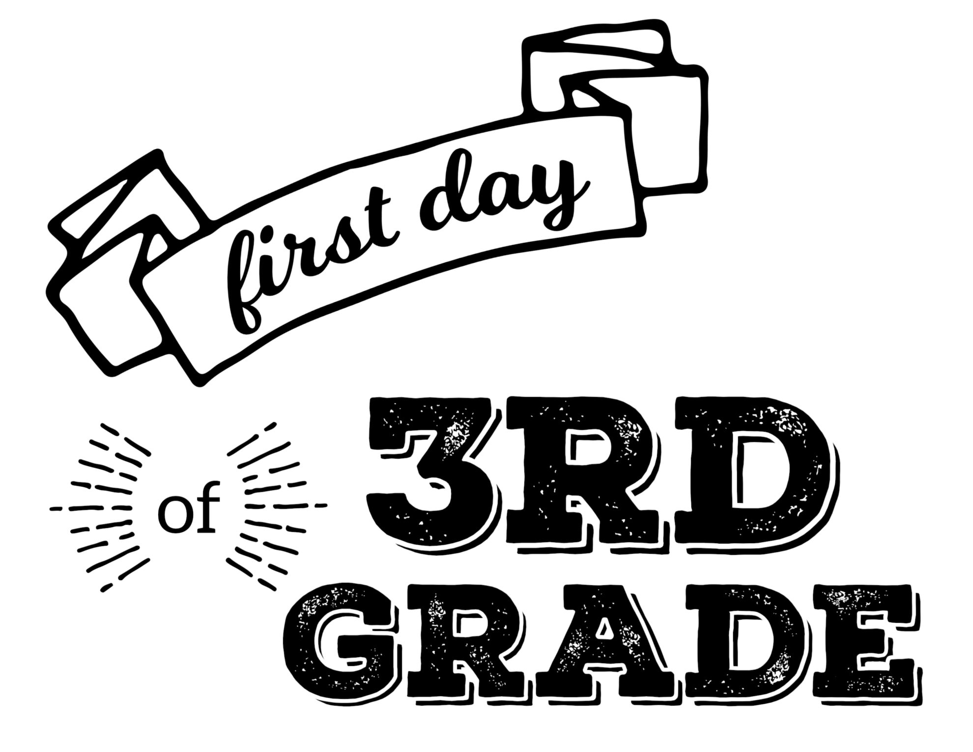 Free Printable First Day Of School Signs - Paper Trail Design within First Day Of 3Rd Grade Free Printable