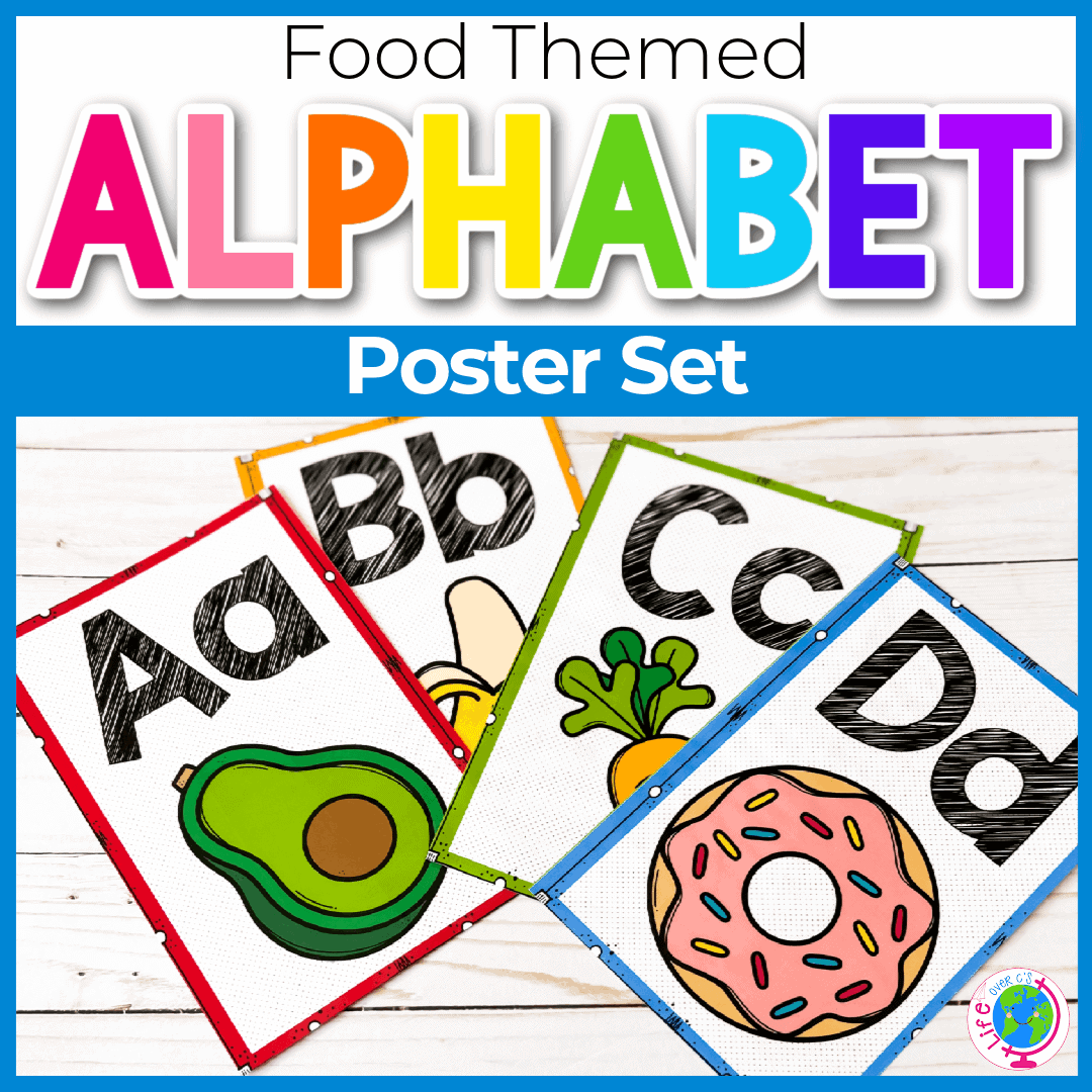 Free Printable Food Alphabet Posters For Preschoolers for Free Printable Alphabet Letters For Display