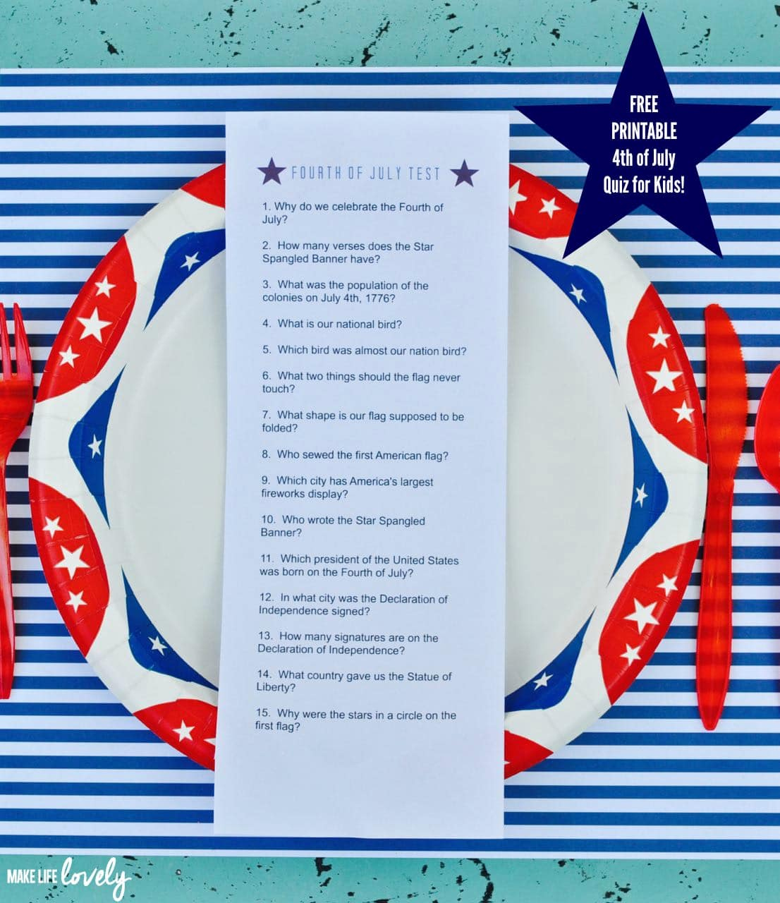 Free Printable Fourth Of July Trivia For Kids &amp;amp; Adults pertaining to Free Printable 4th of July Trivia Questions and Answers