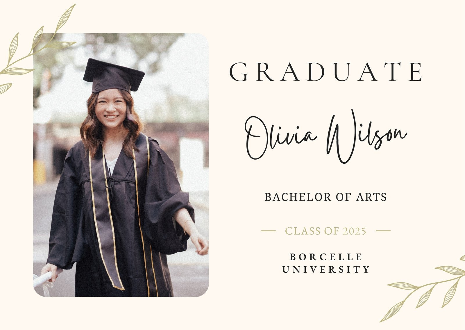 Free Printable Graduation Postcard Templates | Canva throughout Free Graduation Printables 2025