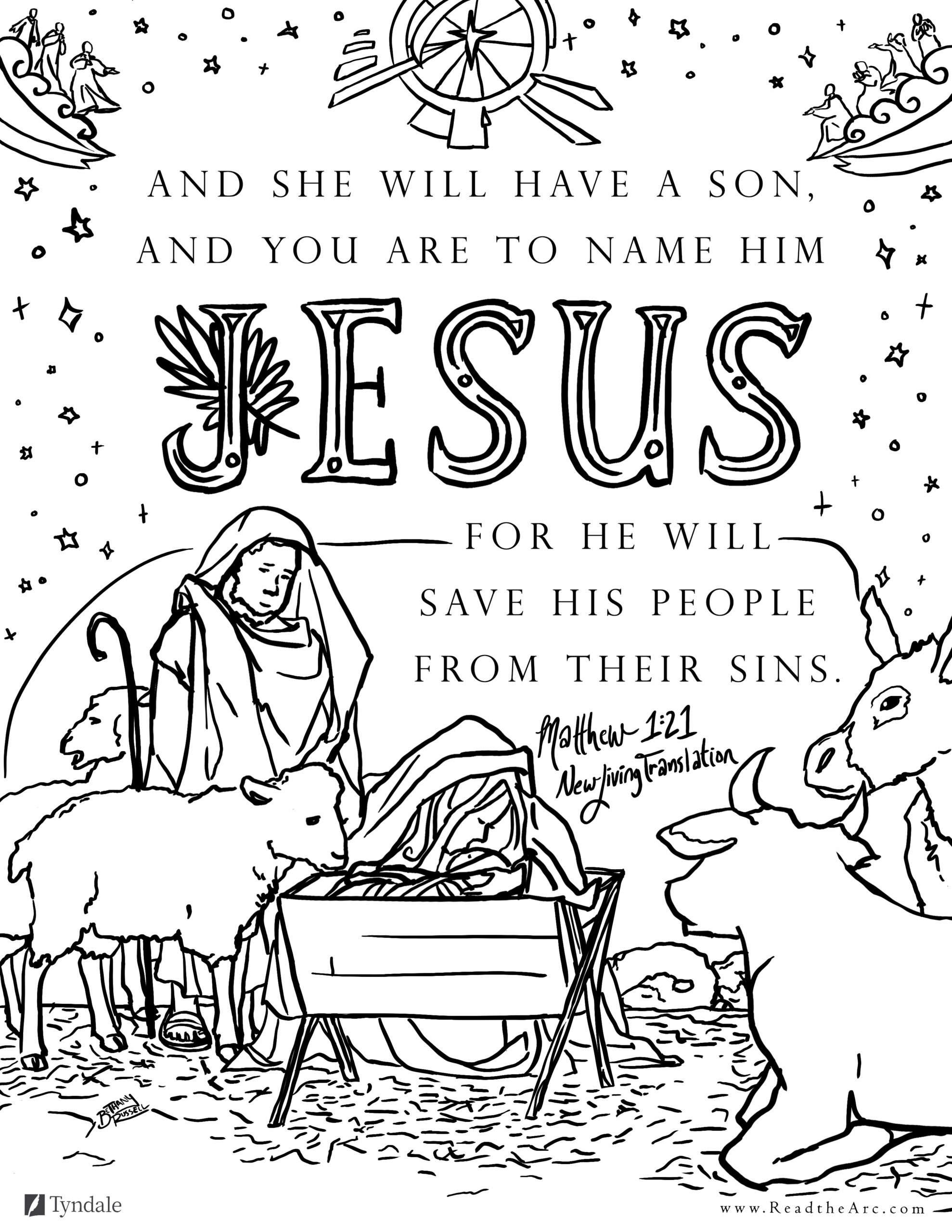 Free Printable Holiday Bible Verse Coloring Pages - The Arc in Free Printable Bible Christmas Coloring Pages