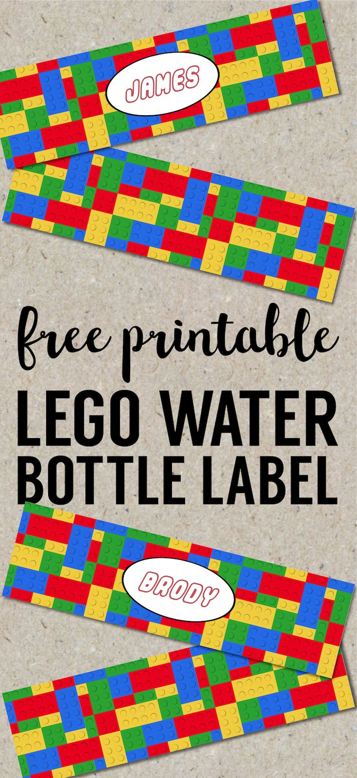 Free Printable Lego Water Bottle Labels - Paper Trail Design inside Free Lego Water Bottle Printables