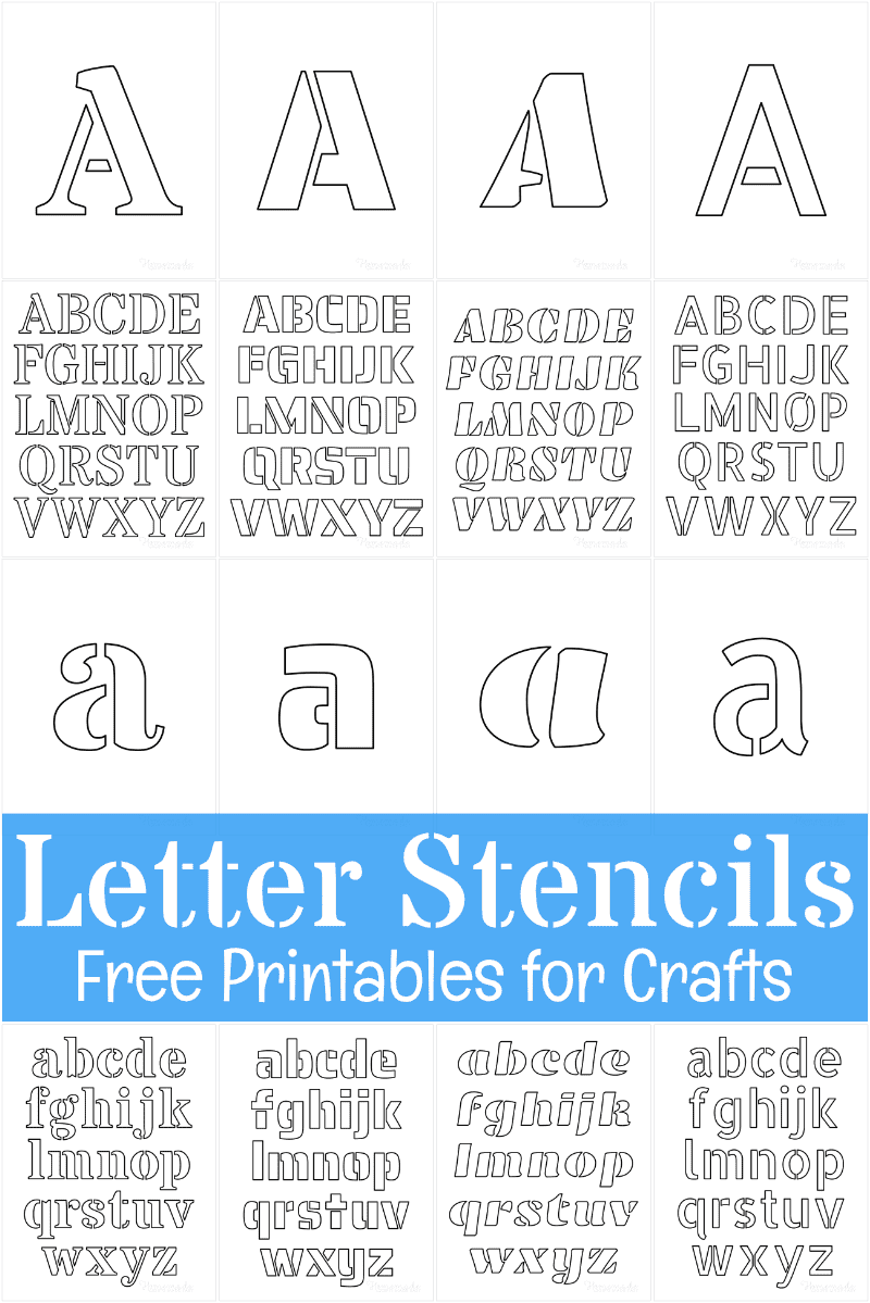 Free Printable Letter Stencils For Crafts with regard to Free Printable Alphabet Stencils