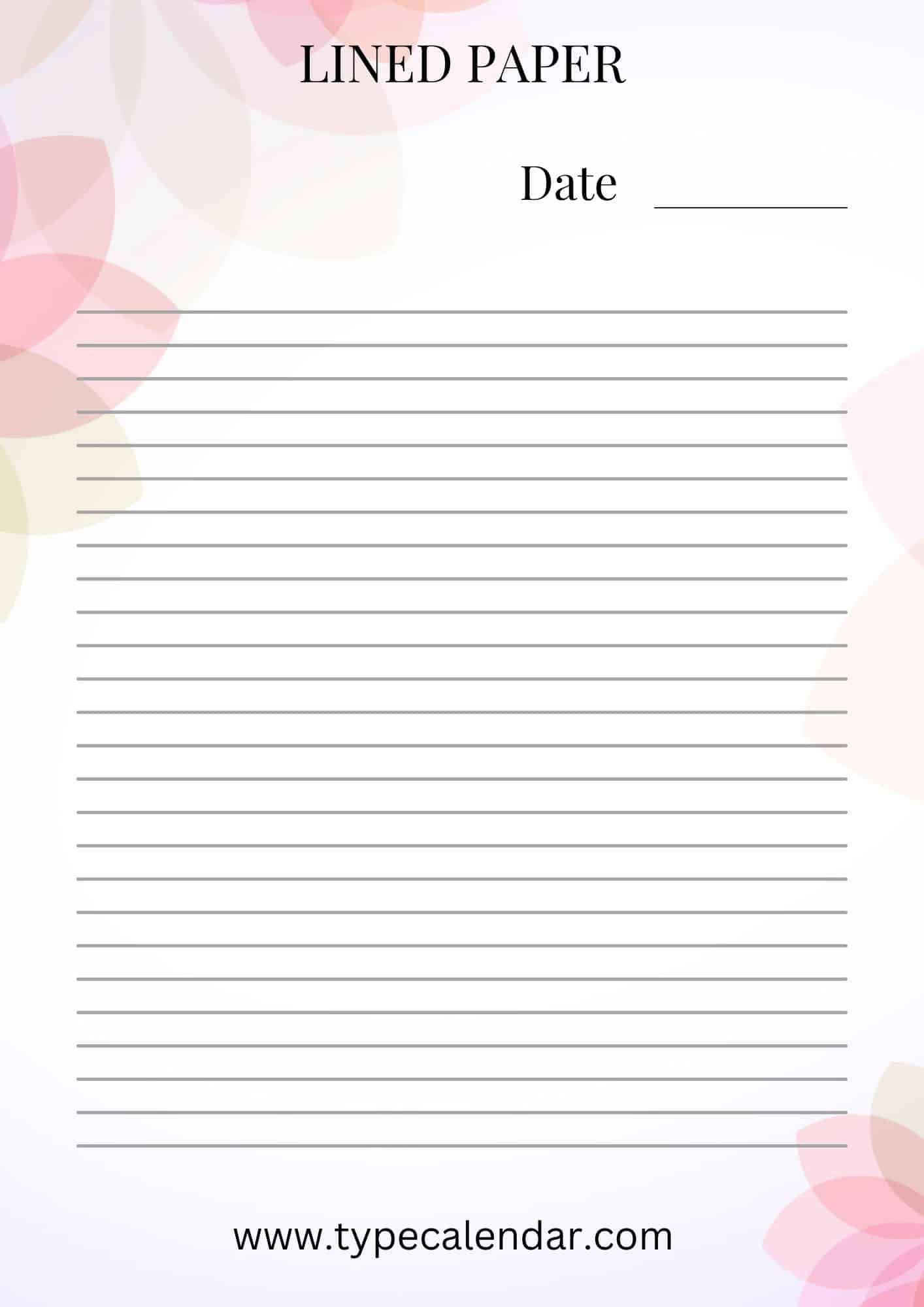 Free Printable Lined Paper Templates [Word, Pdf] +Editable with regard to Free Printable Binder Paper