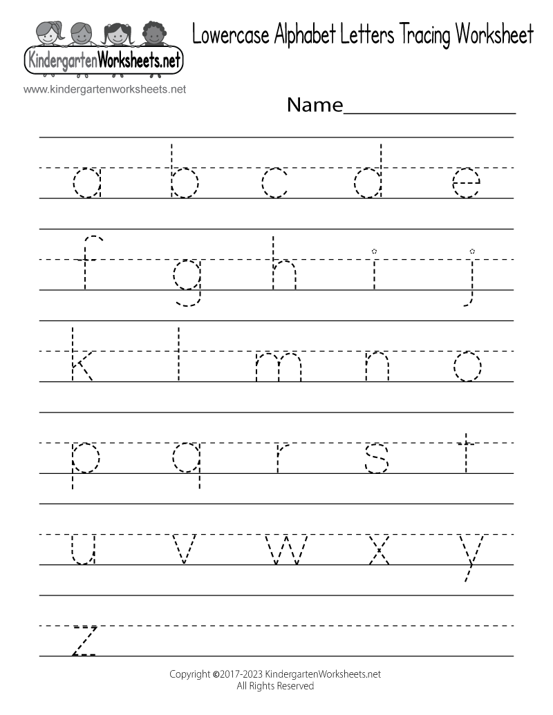 Free Printable Lowercase Alphabet Letters Tracing Worksheet inside Free Printable Alphabet Tracing Worksheets