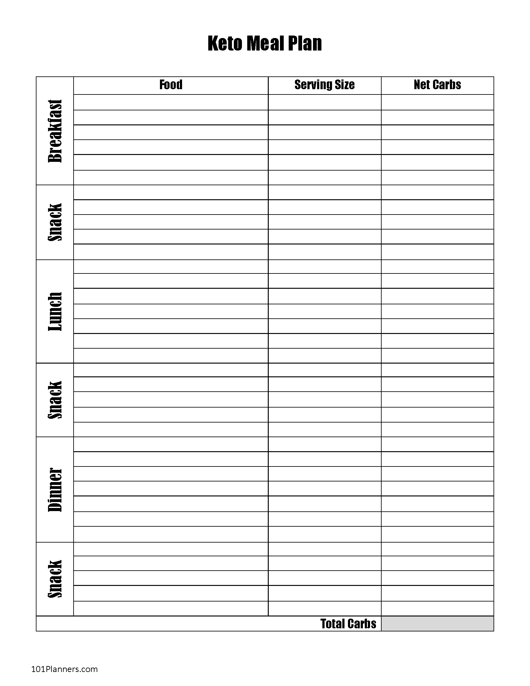 Free Printable Meal Plan Template | Customize Before You Print inside Diet Logs Printable Free