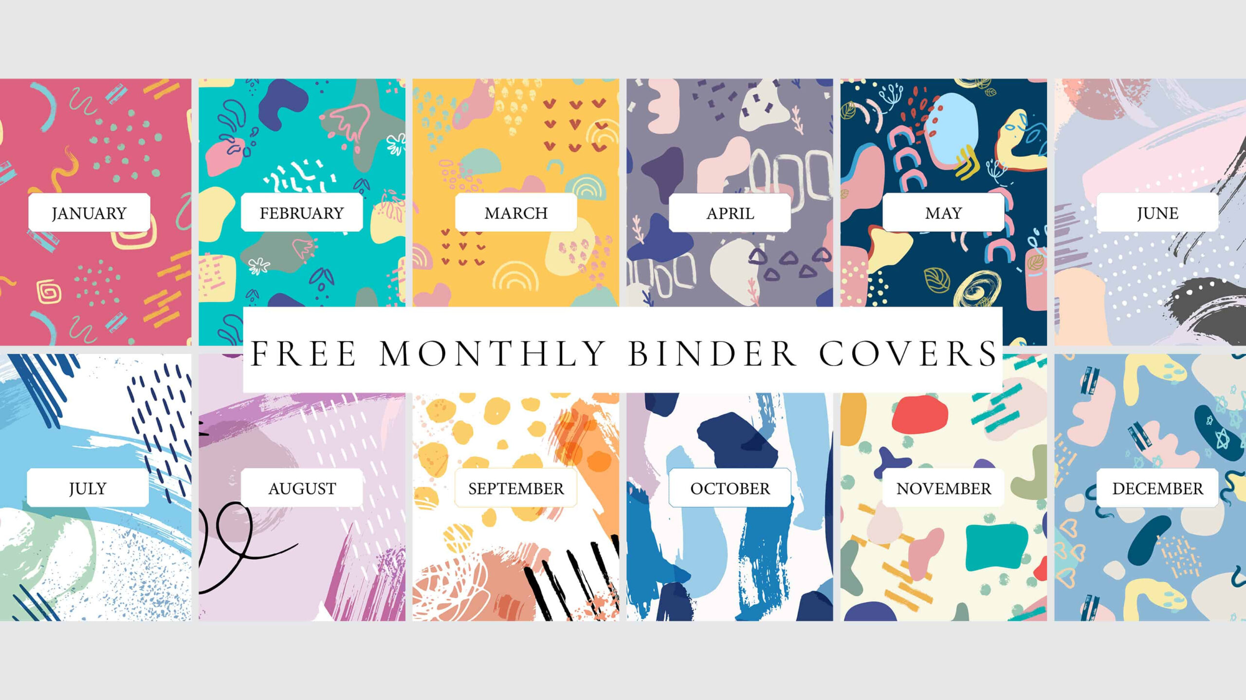 Free Printable Monthly Binder Covers - My Printable Home regarding Free Printable Binder Covers