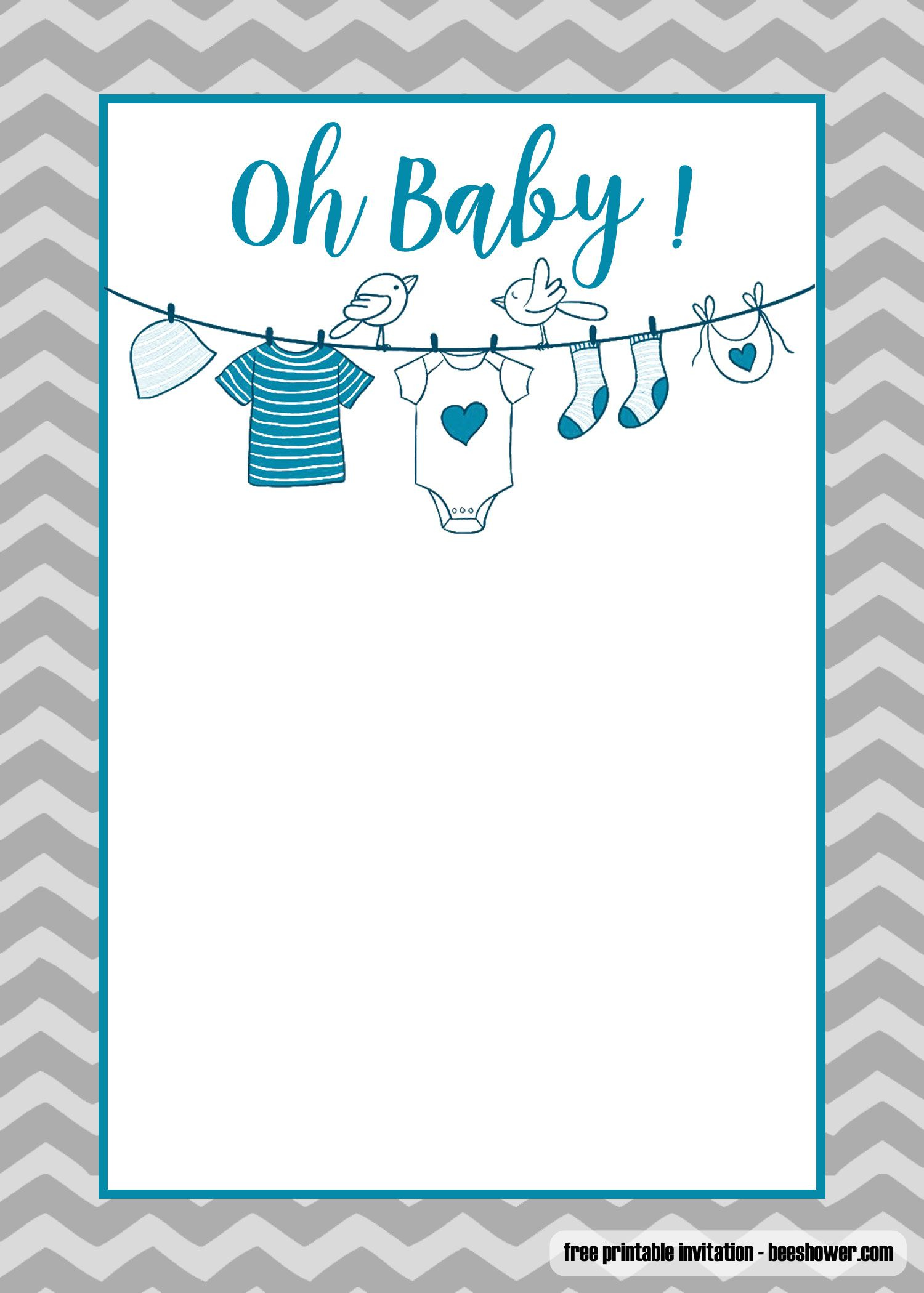 Free Printable Onesie Baby Shower Invitations Templates | Free intended for Baby Shower Templates Free Printable