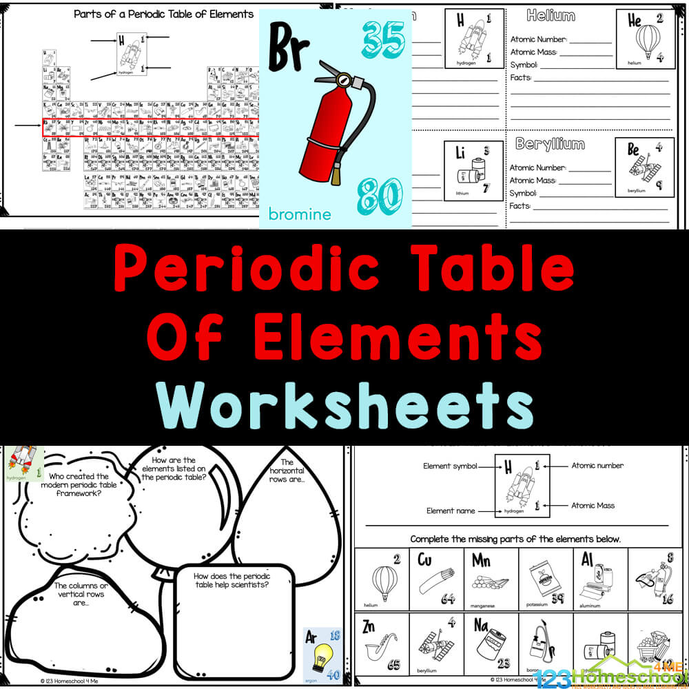 Free Printable Periodic Table Of Elements Science Worksheets intended for 9th Grade Science Worksheets Free Printable