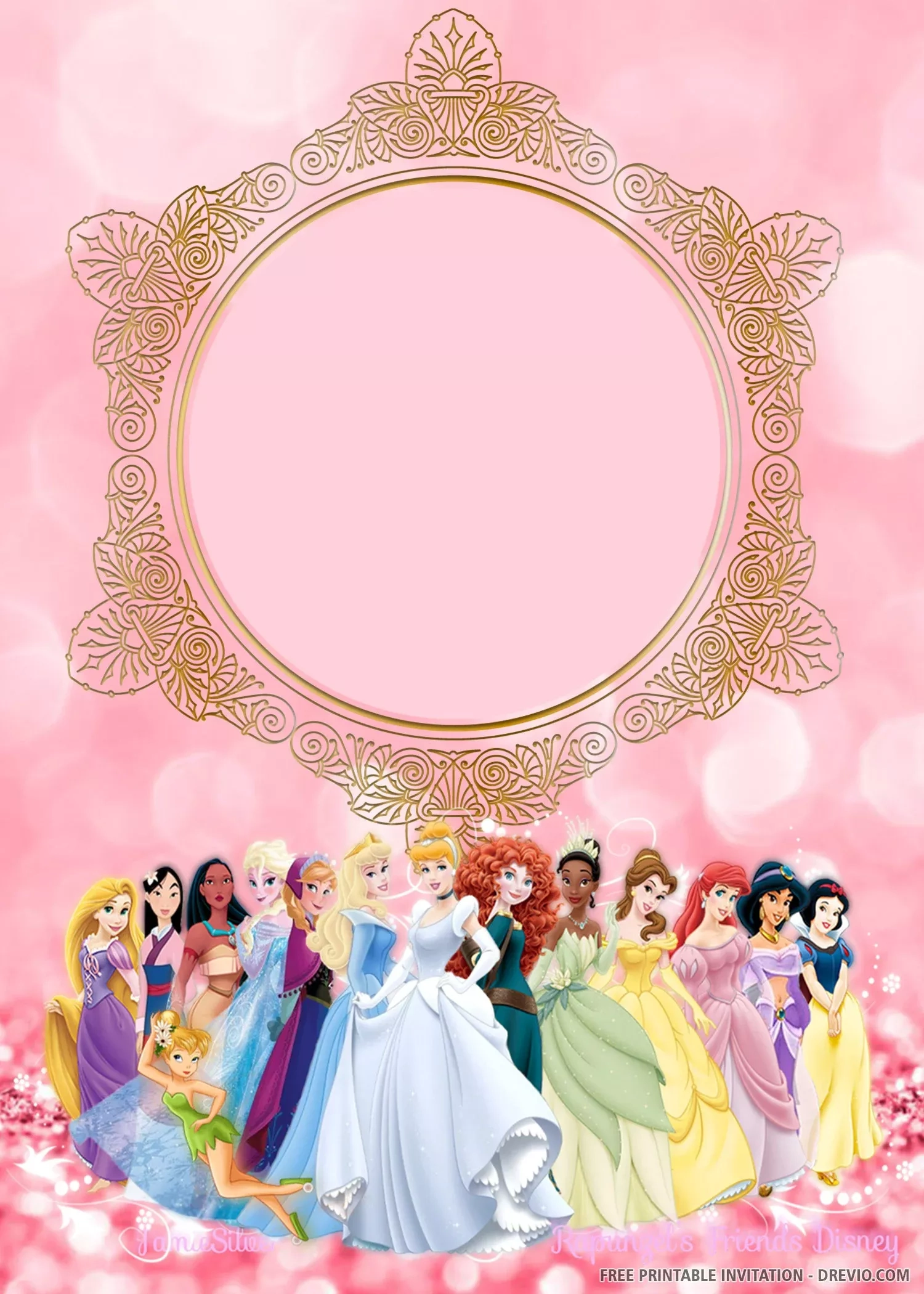 Free Printable Princess Invitation Templates | Disney Princess inside Disney Princess Free Printable Invitations