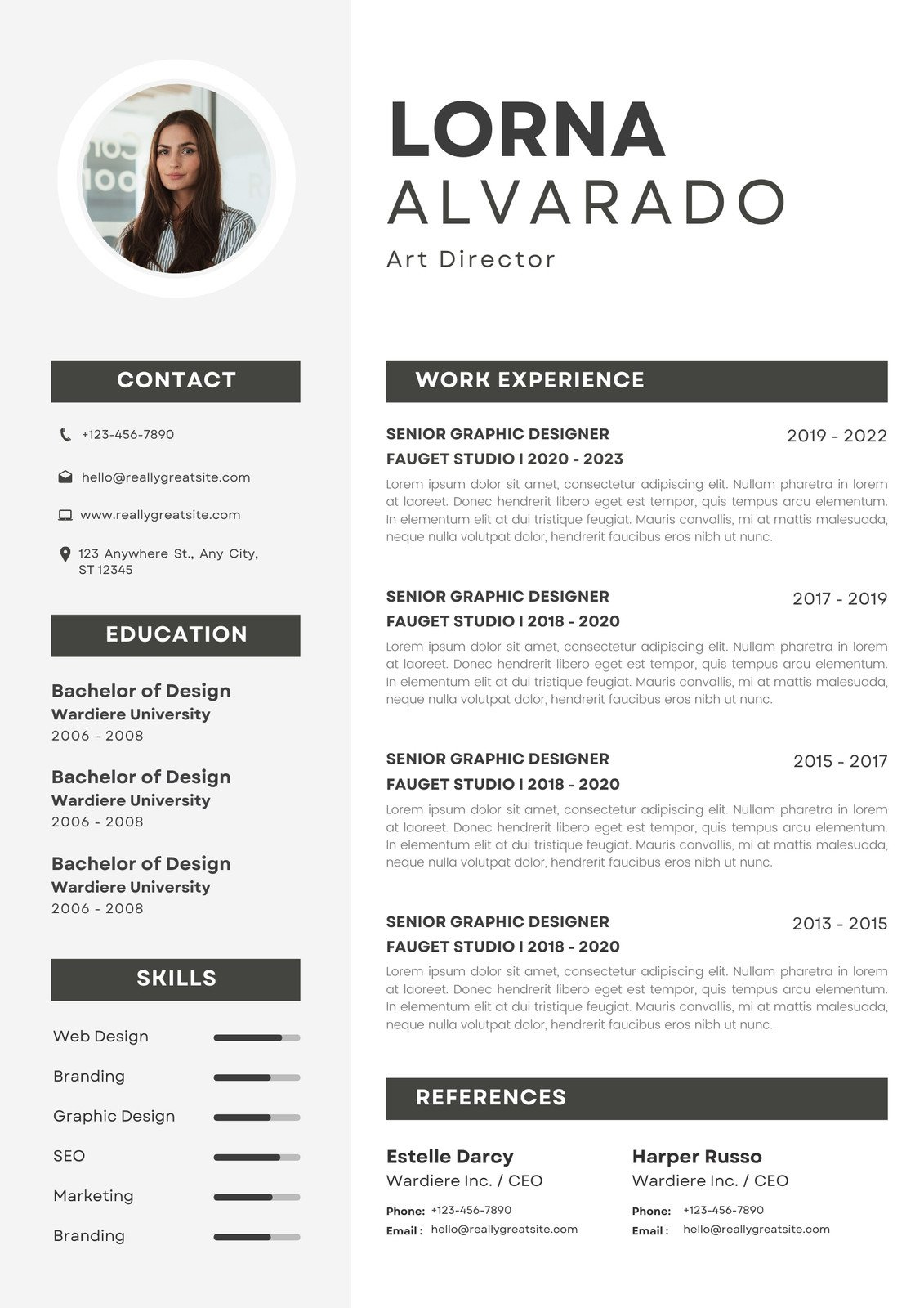 Free Printable Resume Templates You Can Customize | Canva intended for Free Online Resume Templates Printable