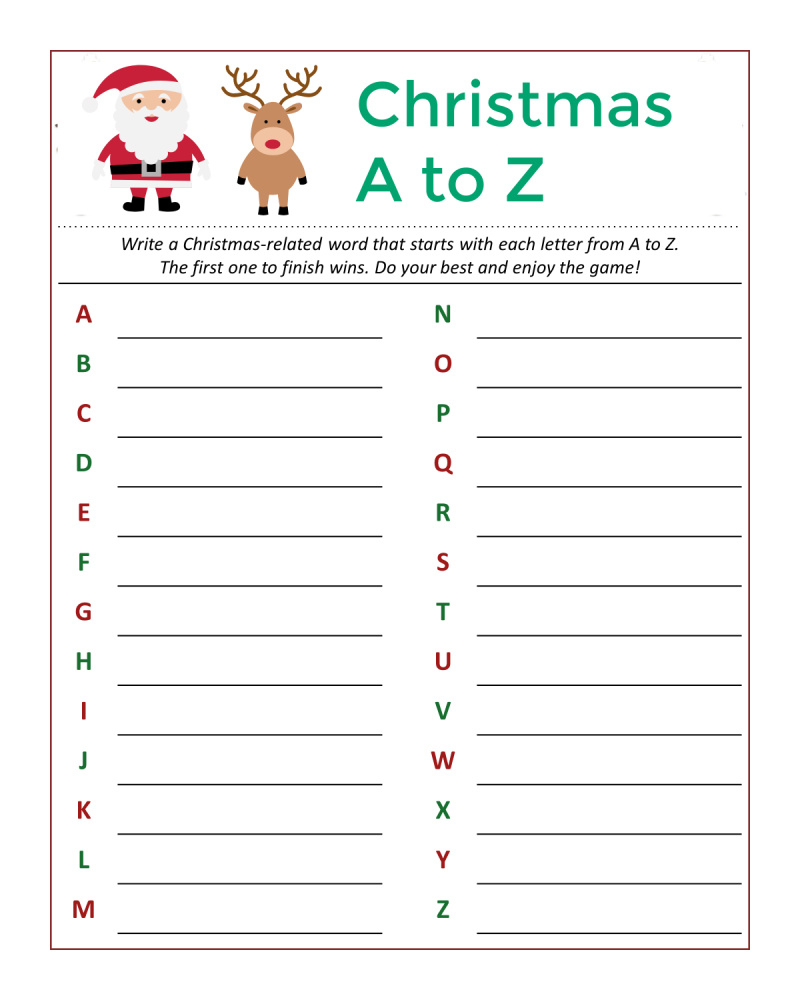 Free Printable Santa&amp;#039;S Christmas Word Game - Mama Likes This pertaining to Free Games For Christmas That Is Printable